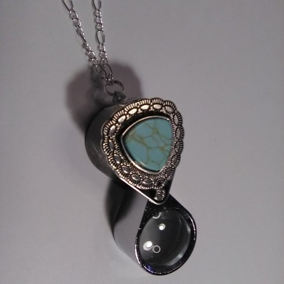 Magnifying Glass Turquoise Style Embellishment Jeweler's Loupe Pendant N… - Picture 5 of 7